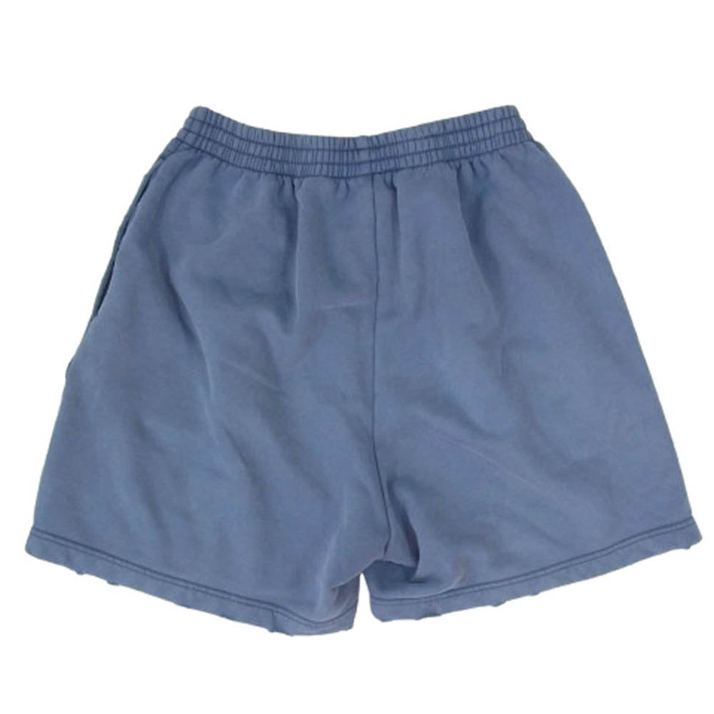 BALENCIAGA バレンシアガ 24SS 676137 TQVW9 Burning Unity Sweat Shorts バーニング ユニティ スウェット ショーツ ハーフ パンツ ブルー系 XS【中古】