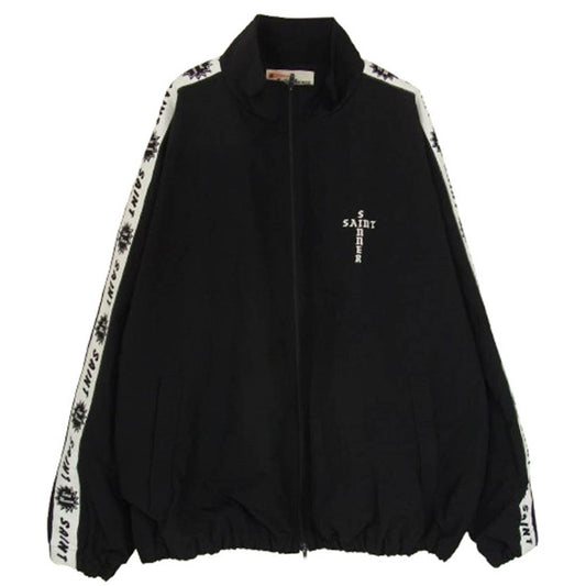SAINT MICHAEL セントマイケル 24SS SM-YS8-0000-064 TRACK SIDE TAPE JACKET サイドテープ トラック ジャケット ブラック系 XL【中古】