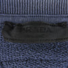 PRADA プラダ 25SS UJL19C SWMO カレッジロゴ ヴィンテージ加工 ニット三角ロゴ コットンフリース スウェット トレーナー ネイビー系 XXL【中古】