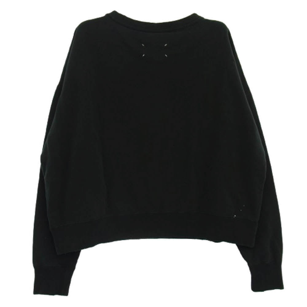 MAISON MARGIELA メゾンマルジェラ 25SS S50GU0237 ロゴ ペンキ加工 四つタグ スウェット トレーナー ブラック系 XL【中古】
