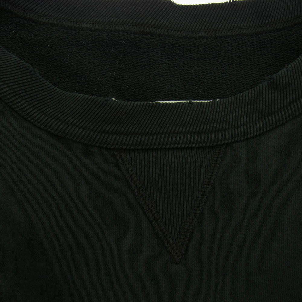MAISON MARGIELA メゾンマルジェラ 25SS S50GU0237 ロゴ ペンキ加工 四つタグ スウェット トレーナー ブラック系 XL【中古】