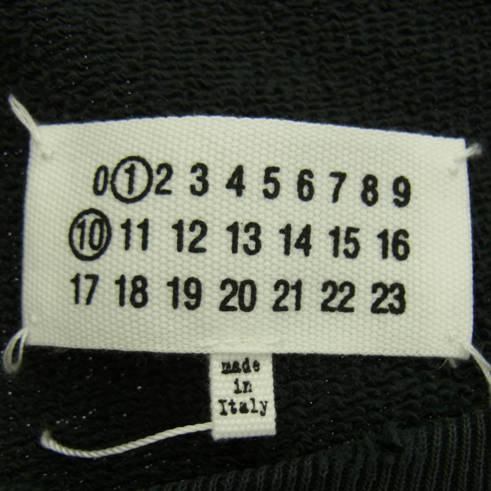 MAISON MARGIELA メゾンマルジェラ 25SS S50GU0237 ロゴ ペンキ加工 四つタグ スウェット トレーナー ブラック系 XL【中古】