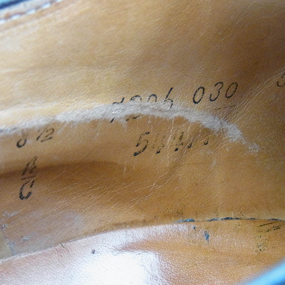 ALDEN オールデン 54411 Vチップ モディファイド レースアップ カーフレザー シューズ ブラック系 8.5【中古】