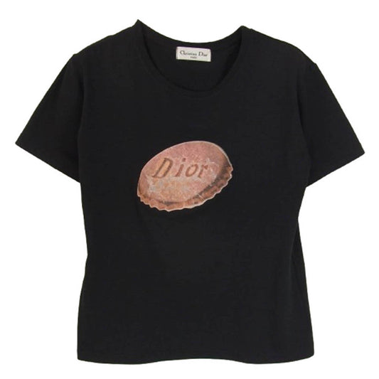 Christian Dior クリスチャンディオール ロゴ 半袖 Tシャツ カットソー ブラック系 サイズ表記無【中古】