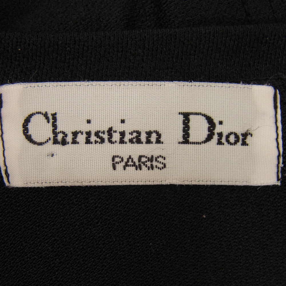 Christian Dior クリスチャンディオール ロゴ 半袖 Tシャツ カットソー ブラック系 サイズ表記無【中古】