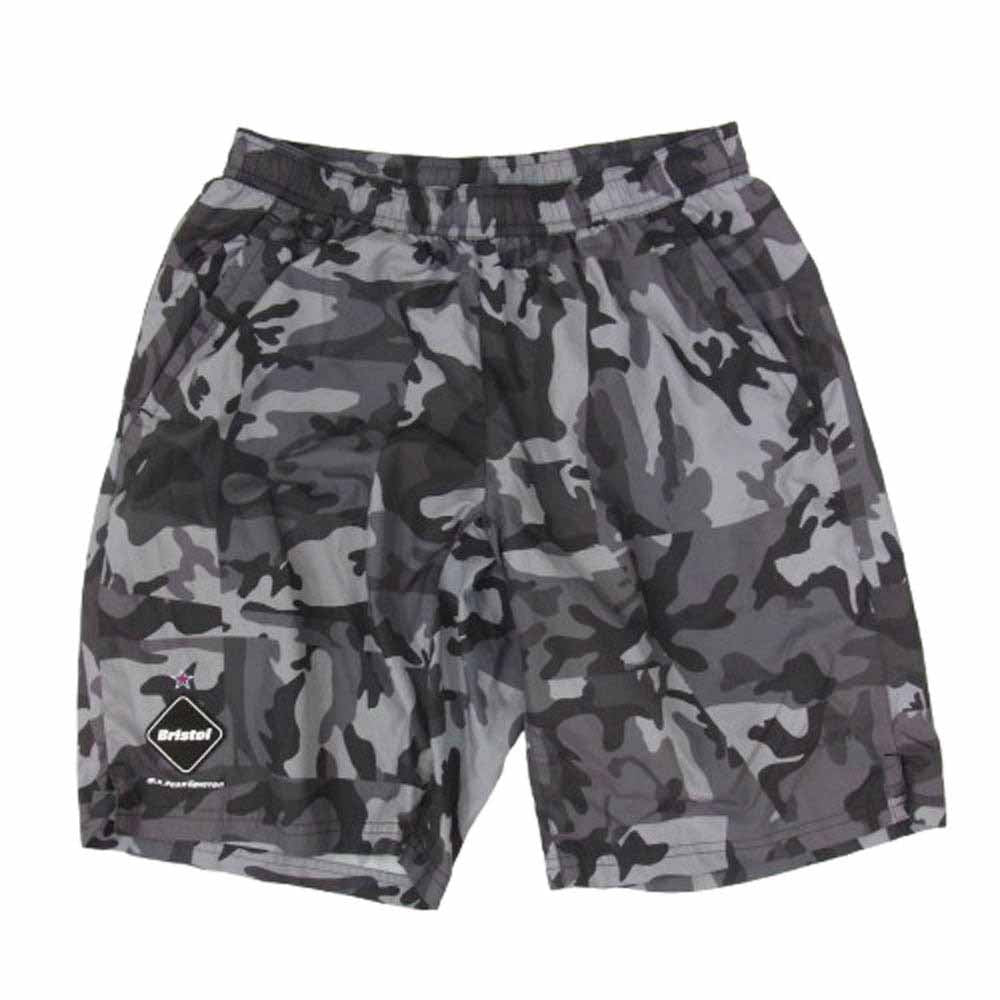 F.C.R.B. エフシーアールビー FCRB-180023 Bristol CAMOUFLAGE PRACTICE SHORTS カモフラージュ ショーツ ハーフ パンツ グレー系 M【中古】