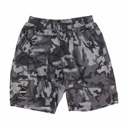 F.C.R.B. エフシーアールビー FCRB-180023 Bristol CAMOUFLAGE PRACTICE SHORTS カモフラージュ ショーツ ハーフ パンツ グレー系 M【中古】