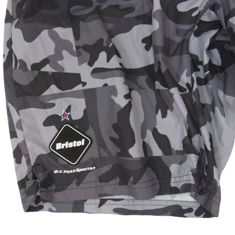 F.C.R.B. エフシーアールビー FCRB-180023 Bristol CAMOUFLAGE PRACTICE SHORTS カモフラージュ ショーツ ハーフ パンツ グレー系 M【中古】