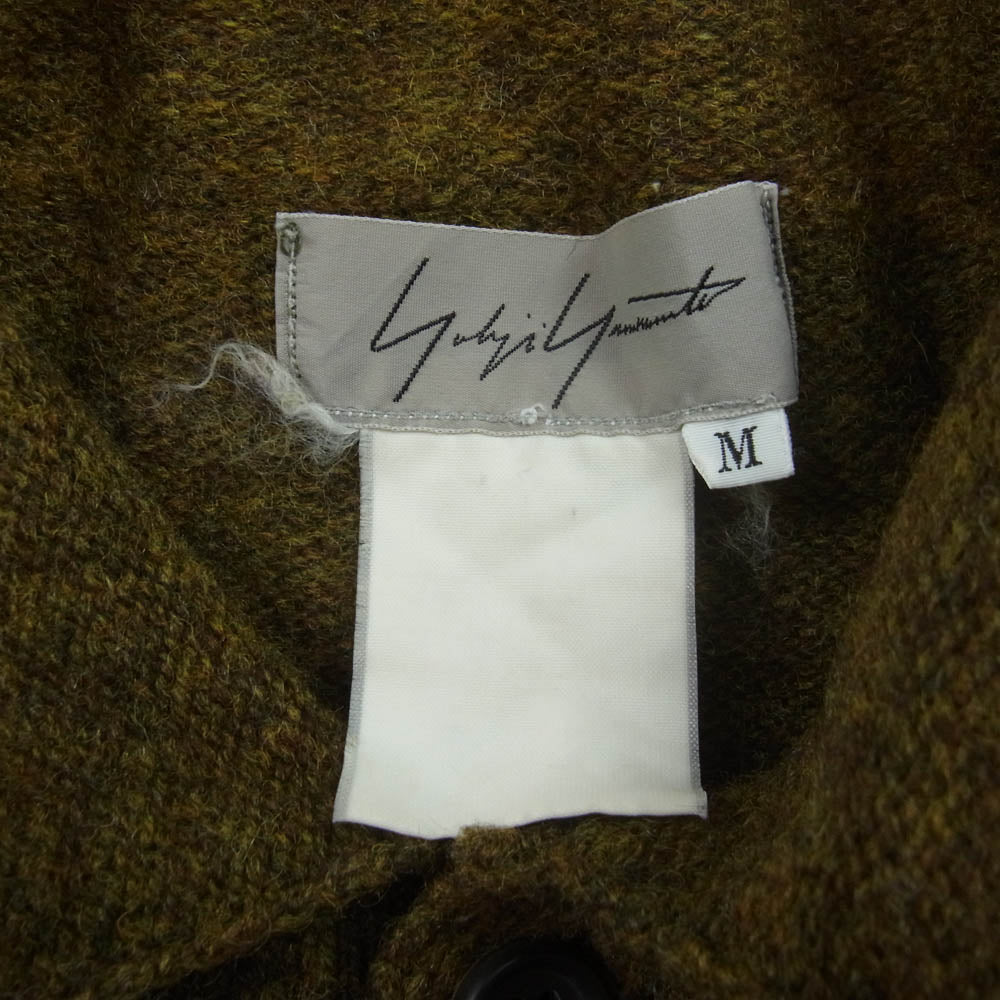 Yohji Yamamoto ヨウジヤマモト ニット ポロシャツ 長袖 カーキ系 M【中古】