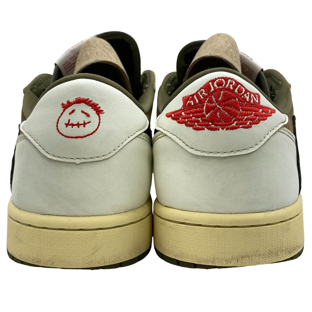 NIKE ナイキ DM7866-200 【フェイクバスターズ鑑定済】× TRAVIS SCOTT AIR JORDAN 1 LOW OG SP Reverse Olive トラヴィススコット エアジョーダン1 ロー OG SP リバースオリーブ スニーカー カーキ系 29.5cm【中古】
