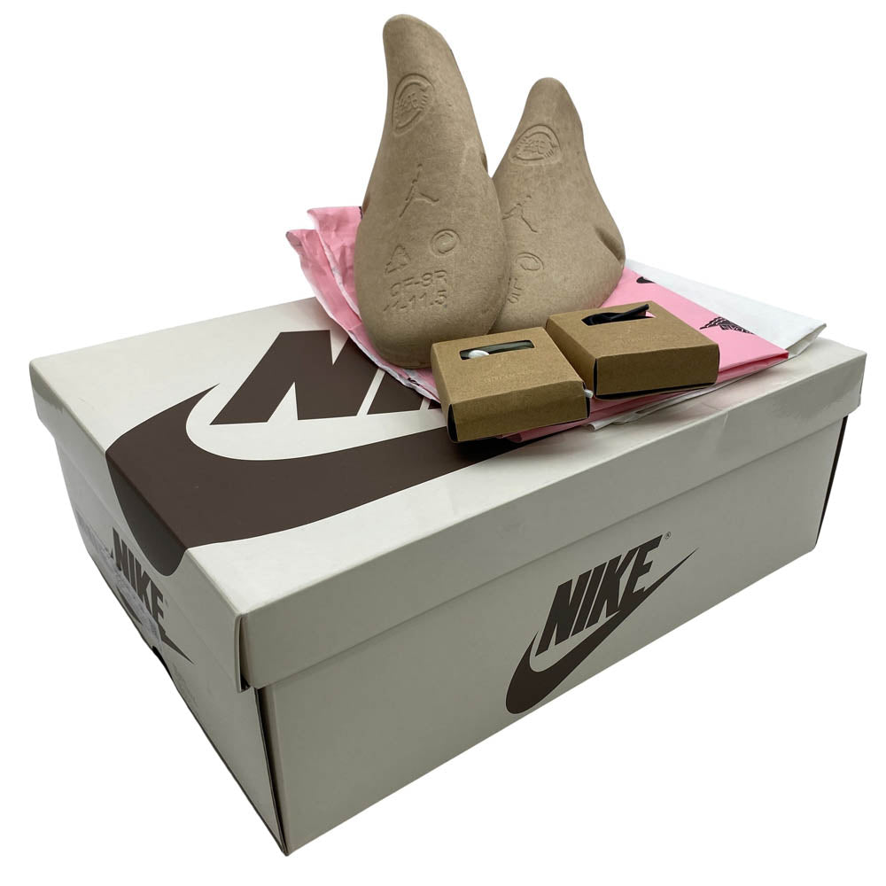 NIKE ナイキ DM7866-200 【フェイクバスターズ鑑定済】× TRAVIS SCOTT AIR JORDAN 1 LOW OG SP Reverse Olive トラヴィススコット エアジョーダン1 ロー OG SP リバースオリーブ スニーカー カーキ系 29.5cm【中古】