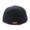 Supreme シュプリーム 18AW × New Era 7 1/2 Classic Script ニューエラ クラシック スクリプト ロゴ 刺繍 キャップ ダークネイビー系【中古】