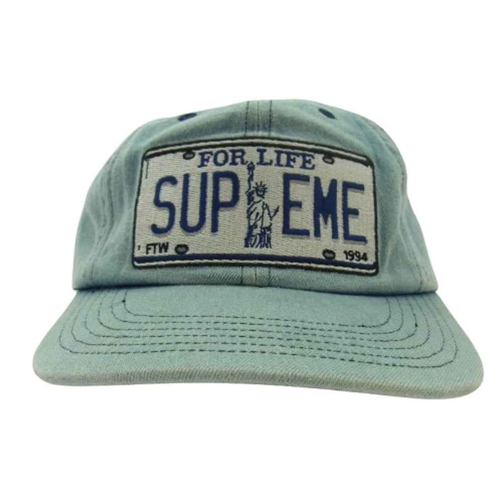 Supreme シュプリーム 20SS License Plate 6-Panel ライセン スプレート シックス パネル キャップ インディゴブルー系【中古】