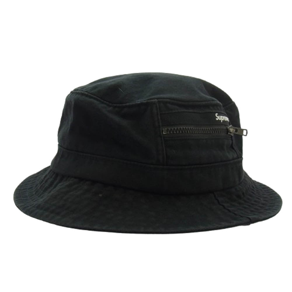 Supreme シュプリーム 22SS Zip Pocket Crusher ジップ ポケット クラッシャー ハット ブラック系【中古】