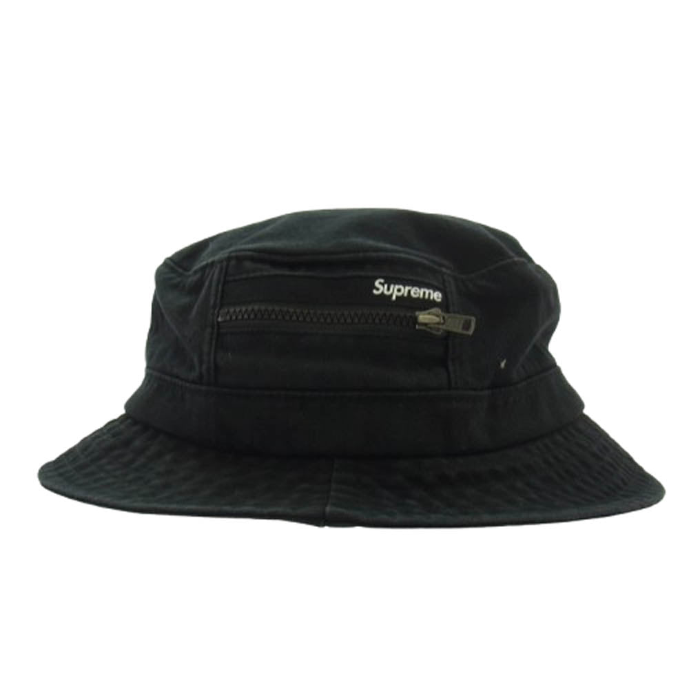 Supreme シュプリーム 22SS Zip Pocket Crusher ジップ ポケット クラッシャー ハット ブラック系【中古】