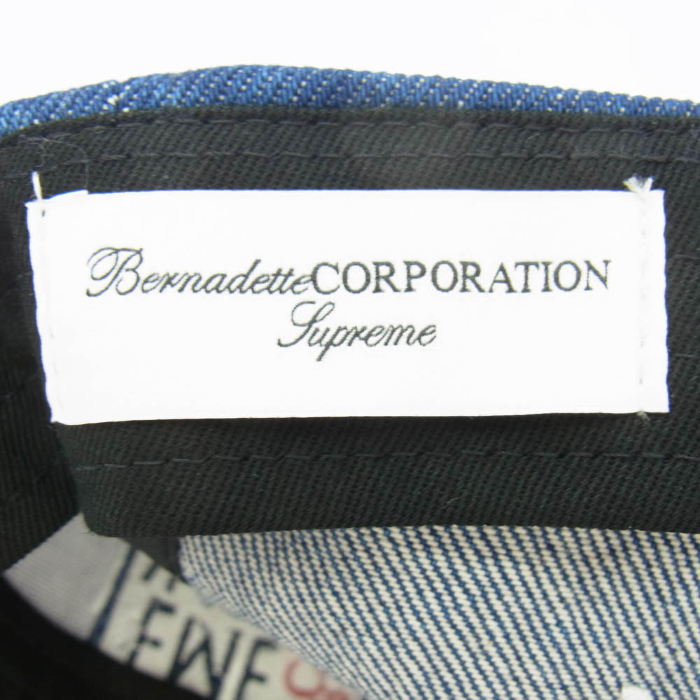 Supreme シュプリーム 23SS bernadette corporation 6-Panel バナーデット コーポレーション 6パネル デニム キャップ インディゴブルー インディゴブルー系【中古】