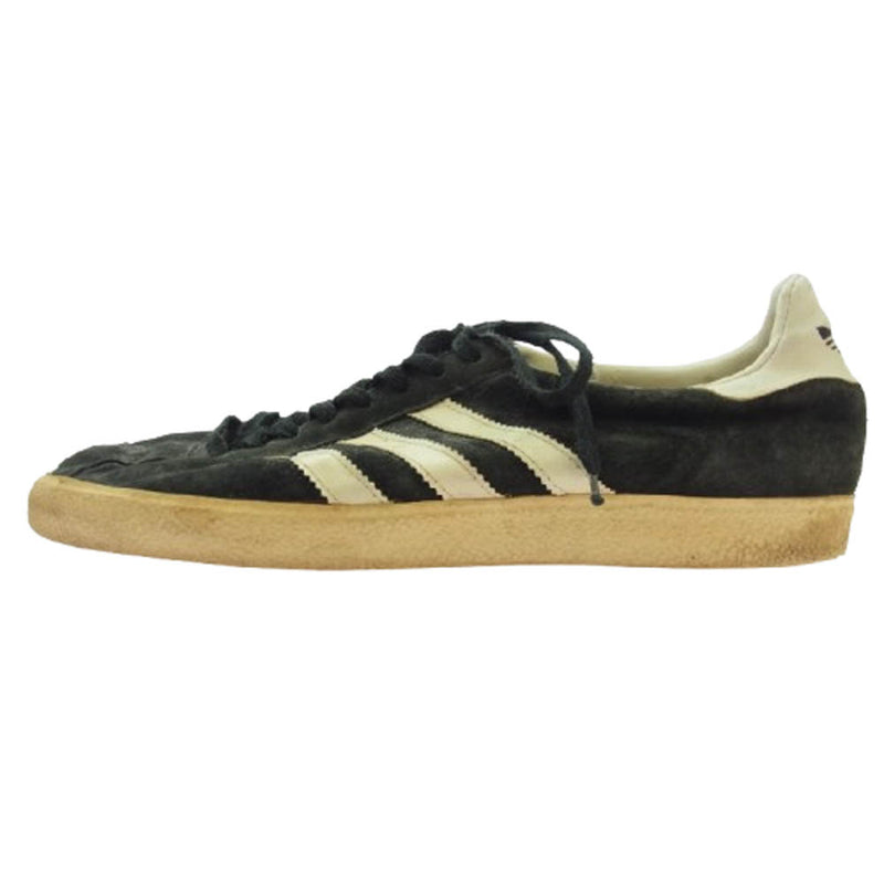 adidas アディダス 【観賞用】 70s～80s ヴィンテージ ユーゴスラビア製 gazelle ガゼル ガッツレー スニーカー ブラック ブラック系【中古】