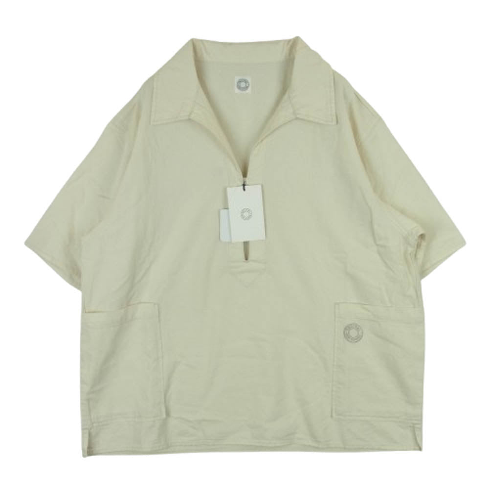 ORCIVAL オーシバル OR-B0359 ライトデニム スキッパー シャツ 半袖 ライトベージュ系 4【新古品】【未使用】【中古】