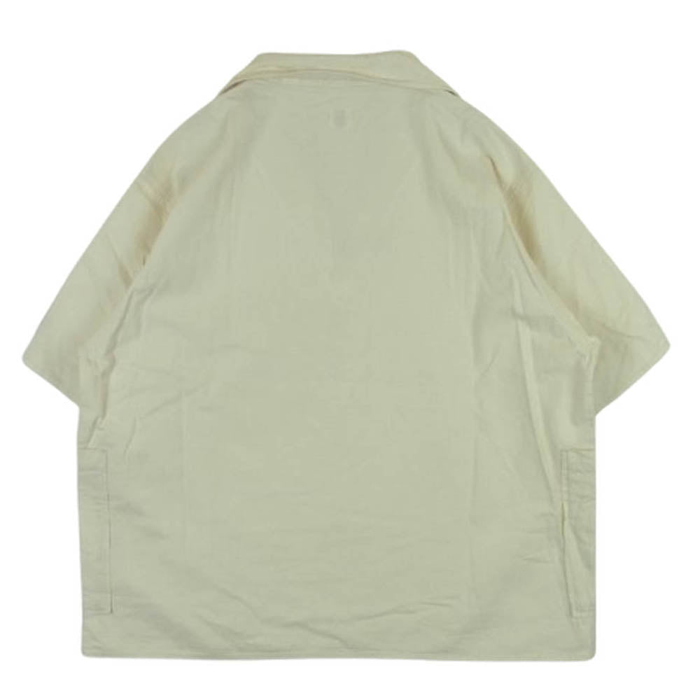 ORCIVAL オーシバル OR-B0359 ライトデニム スキッパー シャツ 半袖 ライトベージュ系 4【新古品】【未使用】【中古】