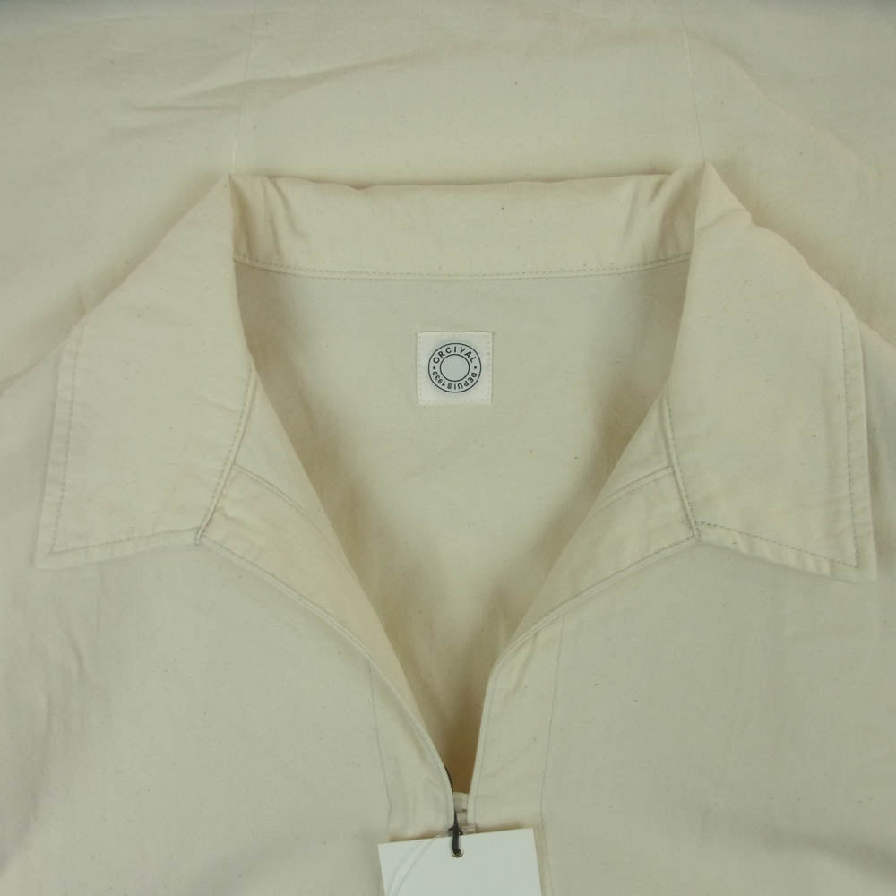 ORCIVAL オーシバル OR-B0359 ライトデニム スキッパー シャツ 半袖 ライトベージュ系 4【新古品】【未使用】【中古】