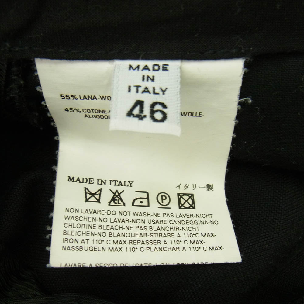 MAISON MARTIN MARGIELA メゾンマルタンマルジェラ 30 KA077 ここのえタグ 10ライン サイドライン 金釦 テーパード スラックスパンツ 46【中古】