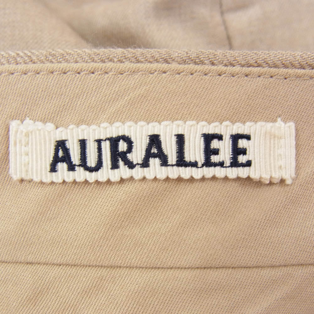 AURALEE オーラリー 23SS A23SP02CS シルク混 カシミヤ ストレート スラックス パンツ ブラウン系 3【中古】