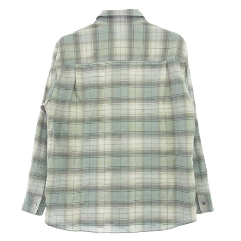 AURALEE オーラリー 25SS A25SS01LC SUPER LIGHT WOOL CHECK SHIRT スーパーライト ウール チェック 長袖シャツ グレー系 3【中古】