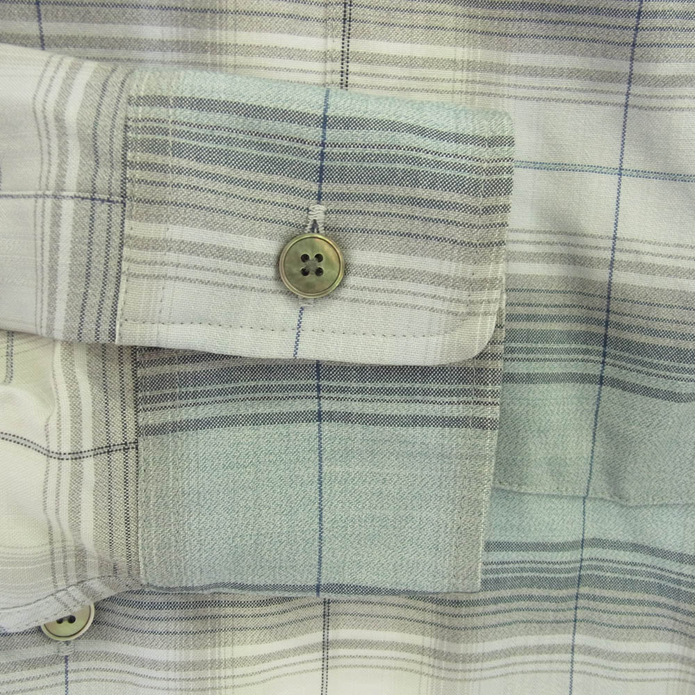 AURALEE オーラリー 25SS A25SS01LC SUPER LIGHT WOOL CHECK SHIRT スーパーライト ウール チェック 長袖シャツ グレー系 3【中古】