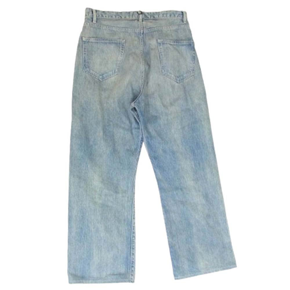 AURALEE オーラリー 23AW A23AP02DE SELVEDGE FADED LIGHT DENIM PANTS ユーズド加工 ストレートデニムパンツ インディゴブルー系 3【中古】