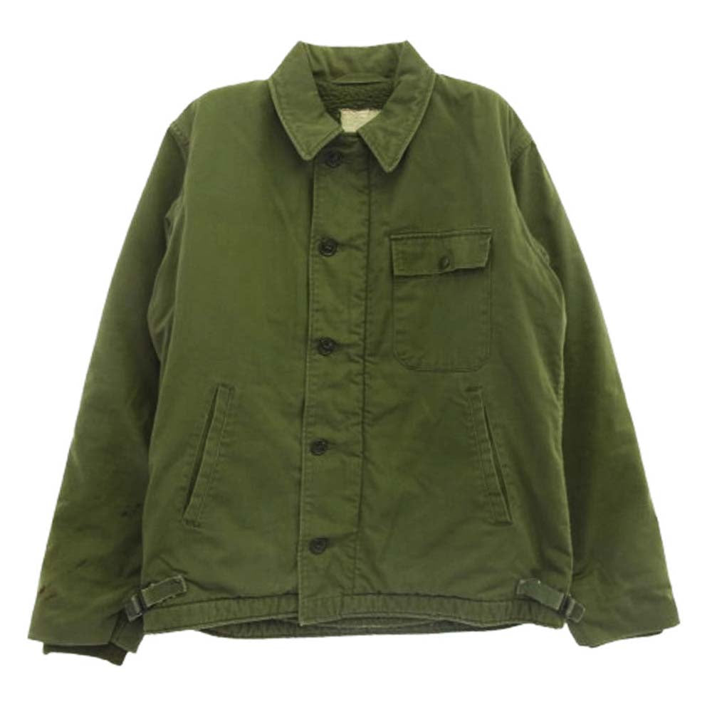 ヴィンテージ US NAVY 米海軍 実物 DSA100-67-C-4656 A2 デッキ ジャケット カーキ系 M【中古】