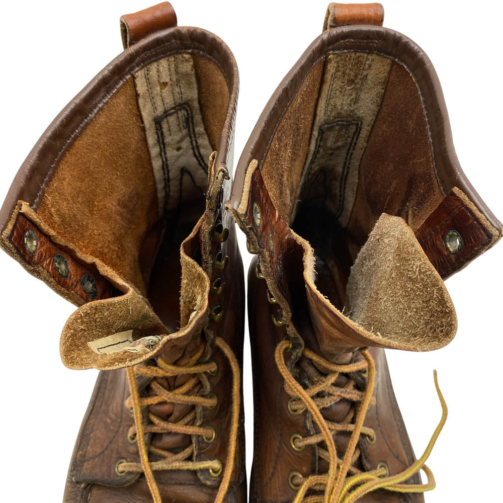 RED WING レッドウィング 80s 90s 四角犬タグ MADE IN U.S.A. 表記 Irish Setter 877 モックトゥ ブーツ ブラウン系 10【中古】