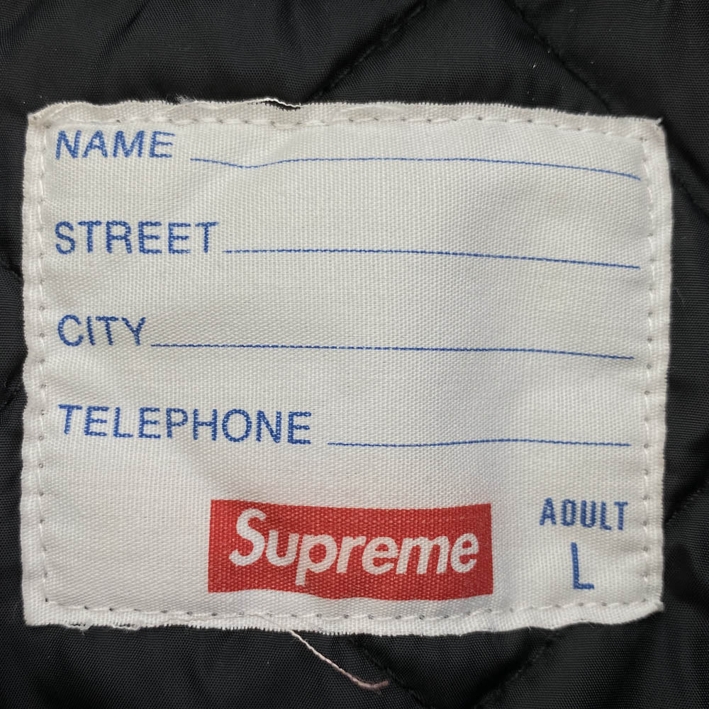 Supreme シュプリーム 20SS Twill Varsity Jacket ツイル ヴァーシティ ジャケット ブルゾン ブラック系 L【中古】