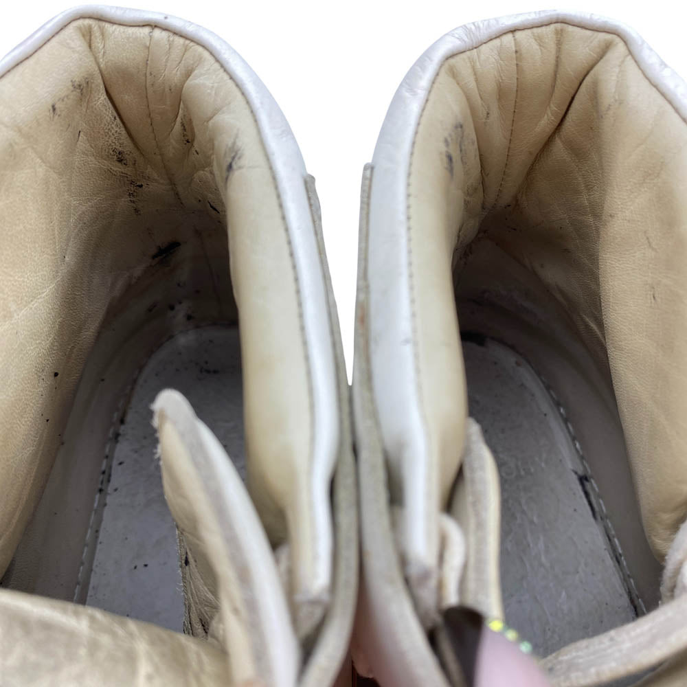 GIVENCHY ジバンシィ スタースタッズ ベルクロ ハイカット レザー スニーカー ホワイト ホワイト系 40【中古】