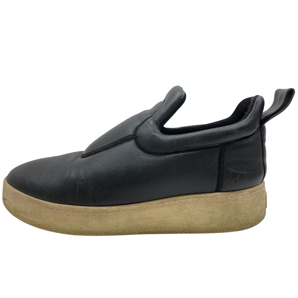 CELINE セリーヌ レザー スリッポン シューズ スニーカー ブラック系 40【中古】