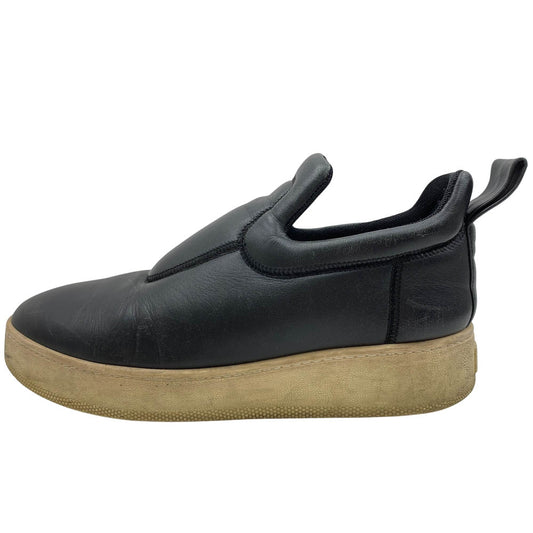 CELINE セリーヌ レザー スリッポン シューズ スニーカー ブラック系 40【中古】