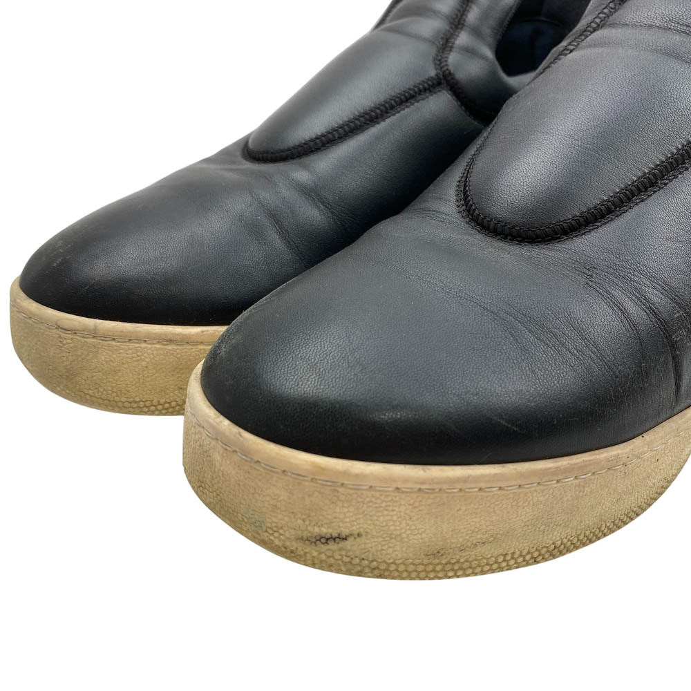CELINE セリーヌ レザー スリッポン シューズ スニーカー ブラック系 40【中古】