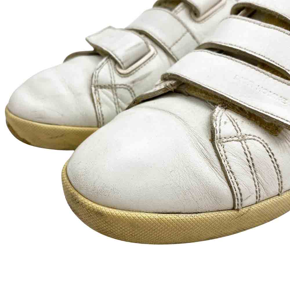 しげ　DIOR ホワイトスニーカー　レザー DIOR HOMME ディオールオム エディ期 07SS B30 ベルクロ レザー