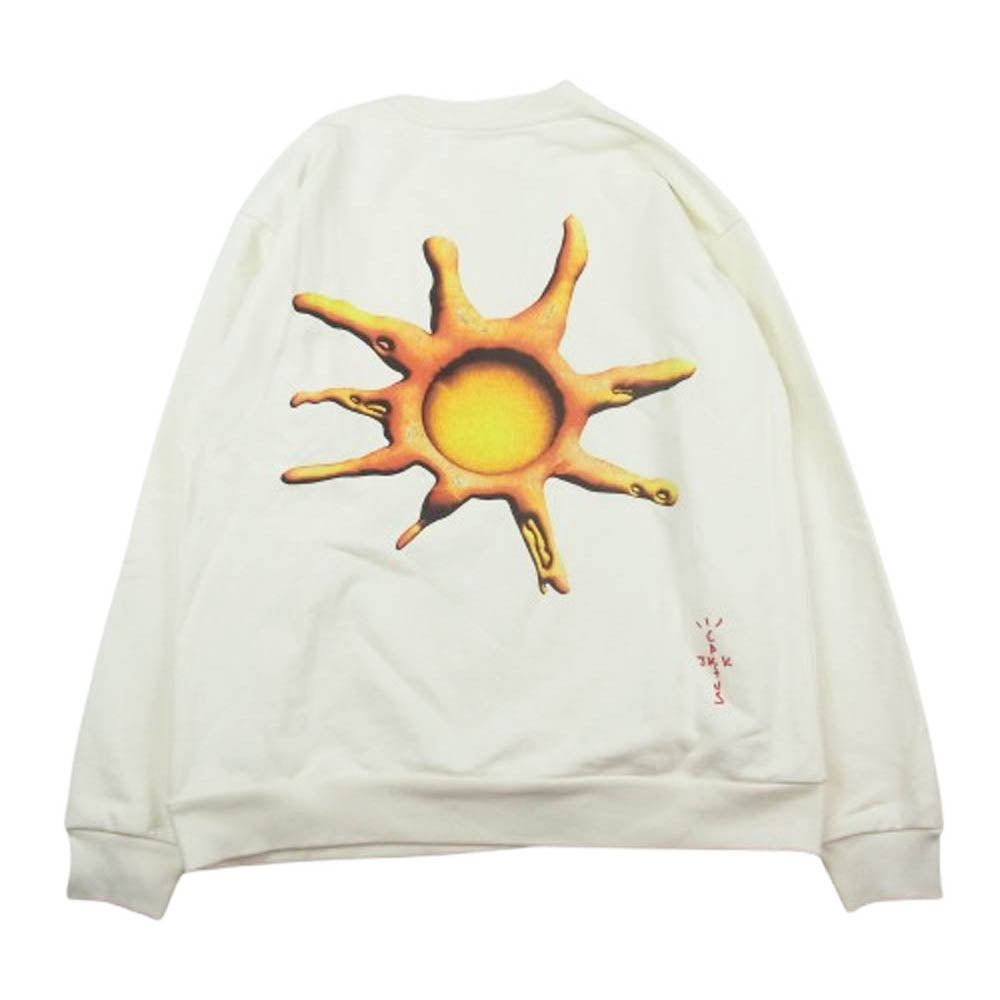CACTUS JACK カクタスジャック Travis Scott D.L.T.L.F.R.T. CREWNECK トラヴィススコット クルーネック スウェット トレーナー ホワイト系 L【中古】