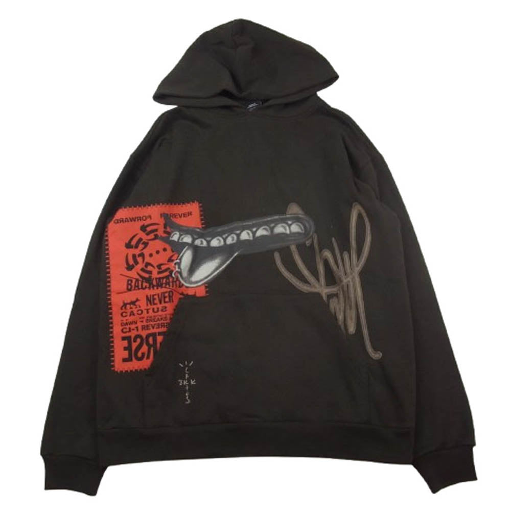 CACTUS JACK カクタスジャック Travis Scott Grin Hoodie トラヴィススコット プルオーバー パーカー ブラウン系 XL【中古】