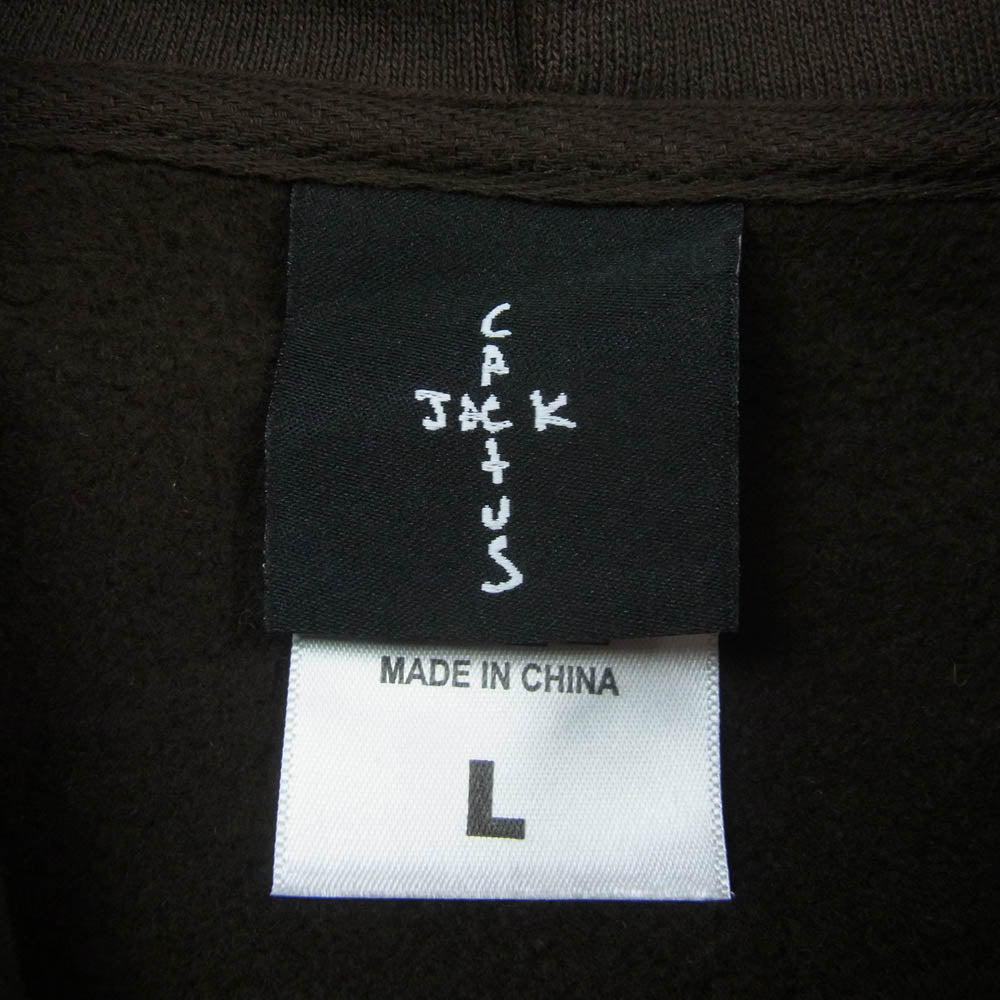 CACTUS JACK カクタスジャック Travis Scott Grin Hoodie トラヴィススコット プルオーバー パーカー ブラウン系 XL【中古】