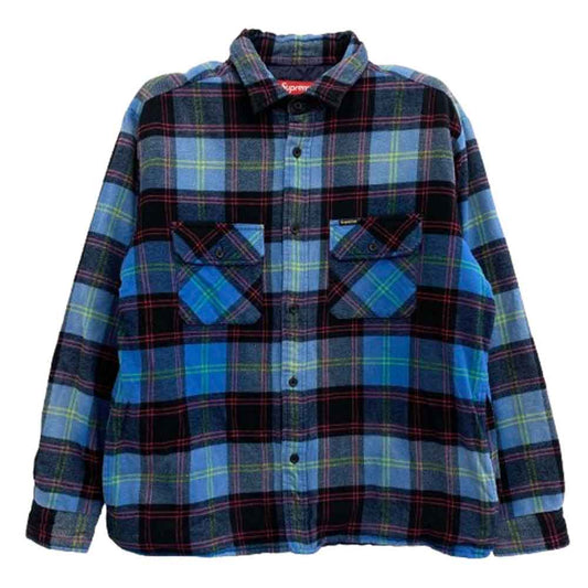 Supreme シュプリーム 24AW Quilted Plaid Shirt キルティング プレイド 中綿 シャツ ジャケット マルチカラー系 M【中古】