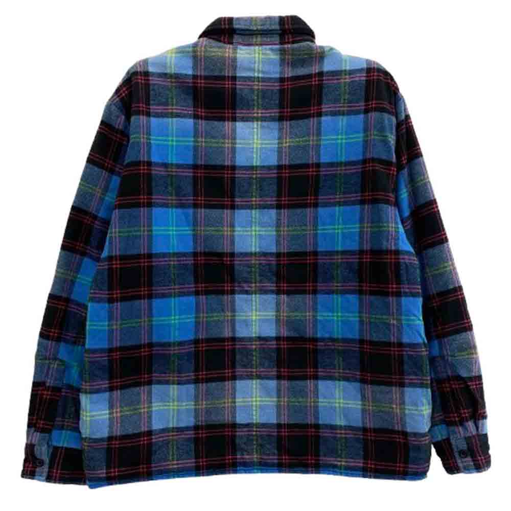Supreme シュプリーム 24AW Quilted Plaid Shirt キルティング プレイド 中綿 シャツ ジャケット マルチカラー系 M【中古】