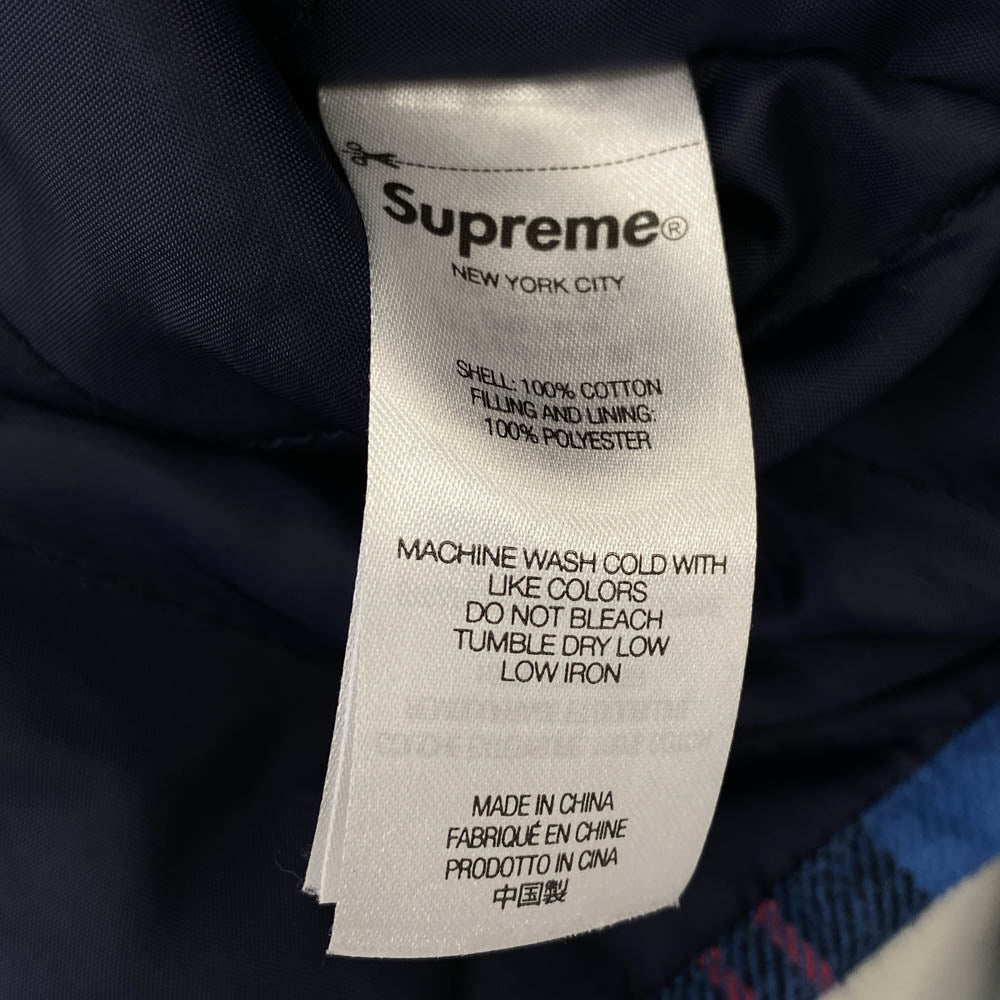 Supreme シュプリーム 24AW Quilted Plaid Shirt キルティング プレイド 中綿 シャツ ジャケット マルチカラー系 M【中古】