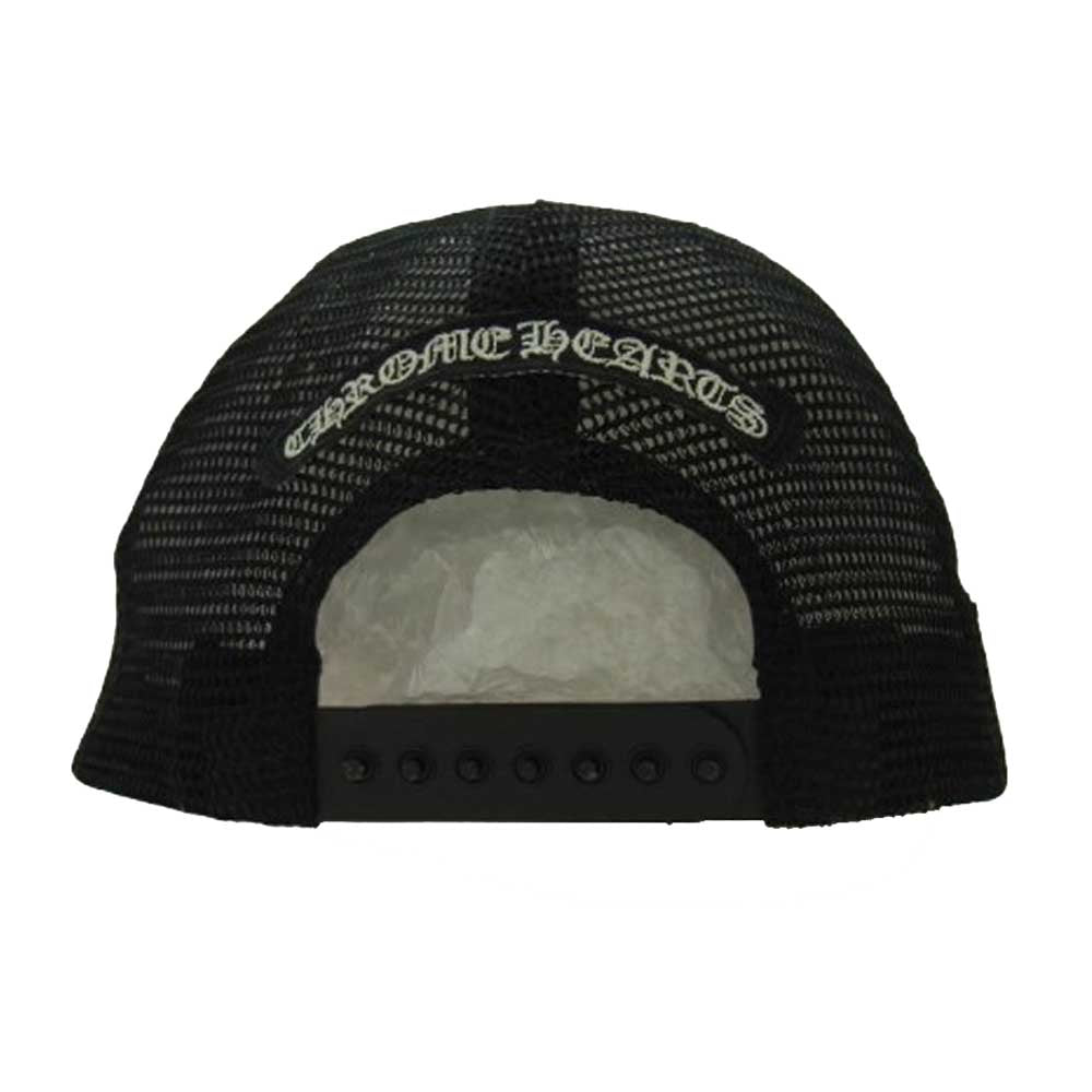 CHROME HEARTS クロムハーツ（原本無） CHクロス刺繍 トラッカー メッシュ キャップ ブラック系 OS【中古】