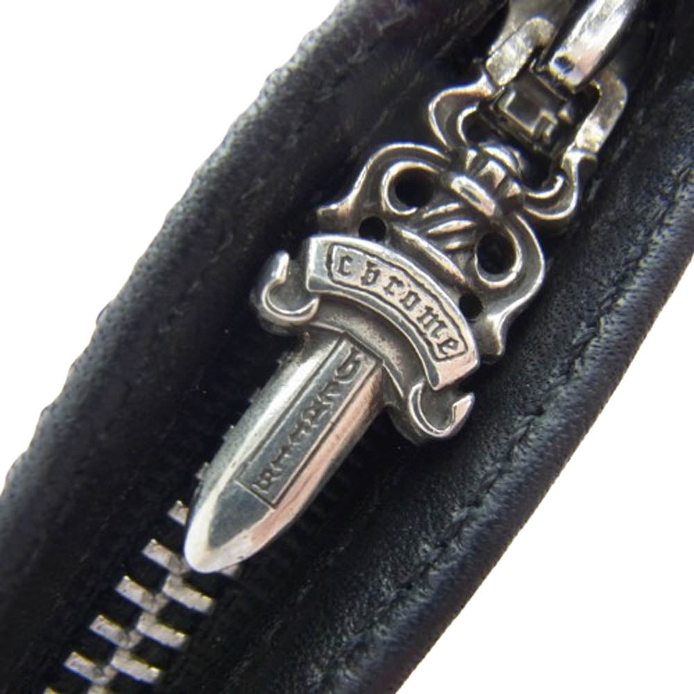 CHROME HEARTS クロムハーツ（原本無） ZPR CHNG 3×4 ジッパーチェンジパース レザー コインケース ミニウォレット 財布 ブラック系【美品】【中古】