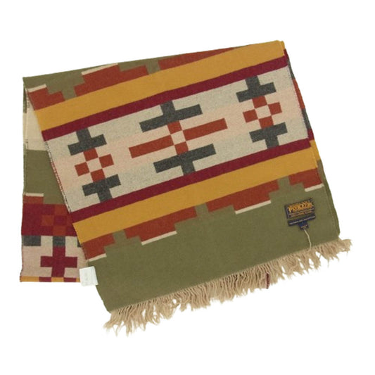 PENDLETON ペンドルトン USA製 ネイティブ柄 ヴァージンウール フリンジ マフラー ストール マルチカラー系【中古】