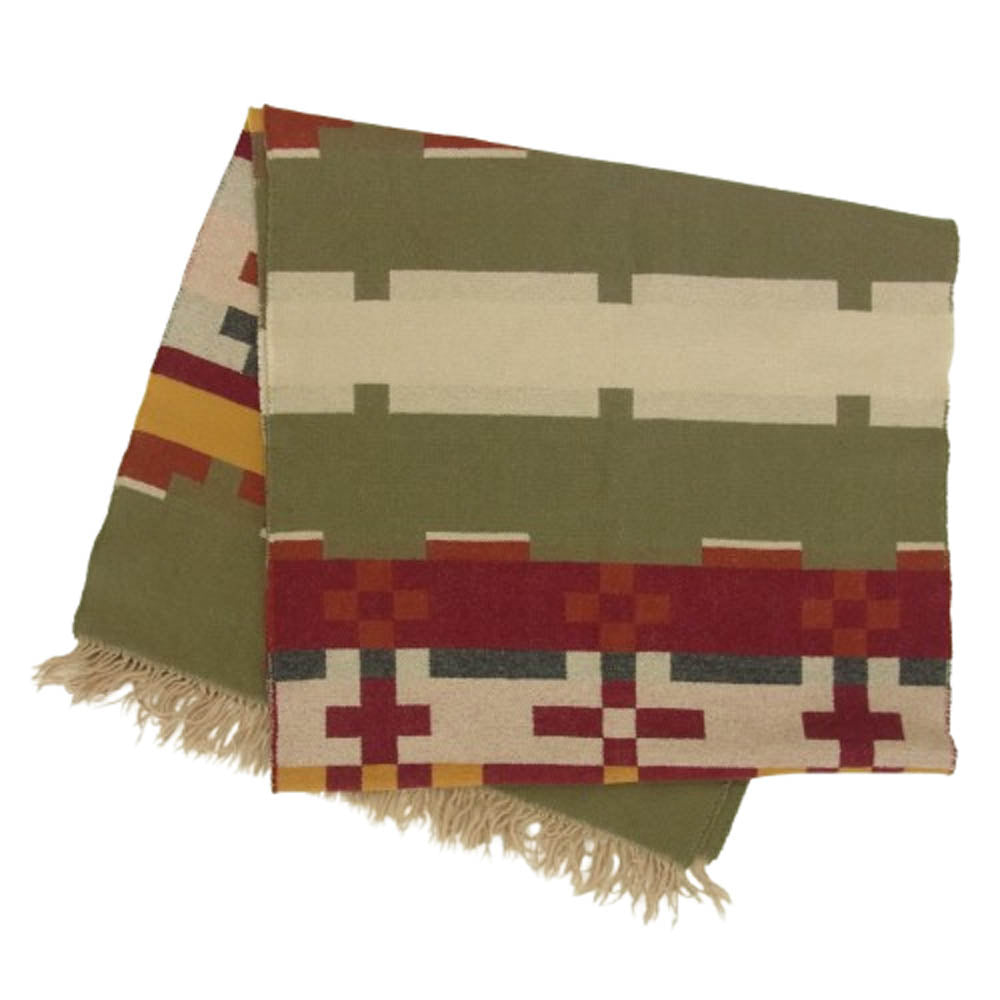 PENDLETON ペンドルトン USA製 ネイティブ柄 ヴァージンウール フリンジ マフラー ストール マルチカラー系【中古】