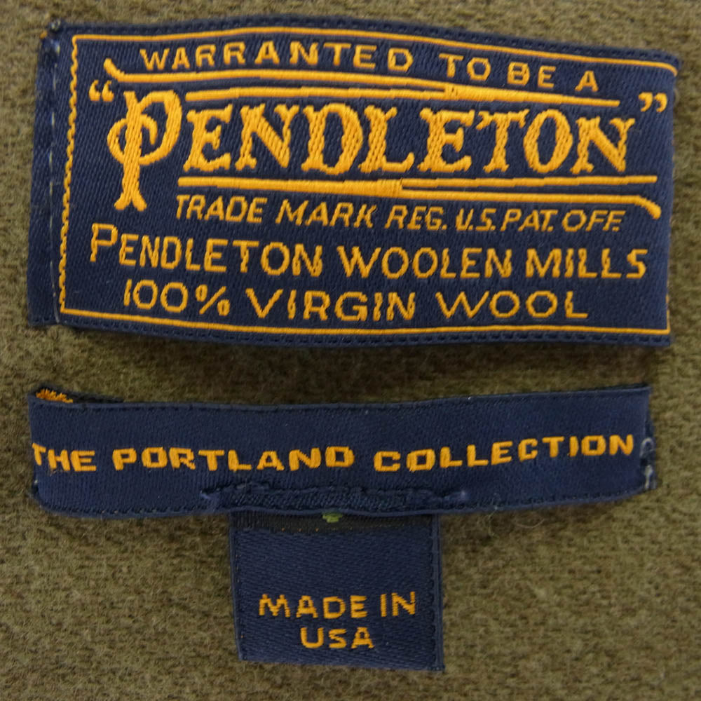 PENDLETON ペンドルトン USA製 ネイティブ柄 ヴァージンウール フリンジ マフラー ストール マルチカラー系【中古】