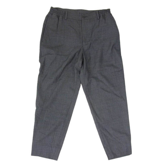 COMME des GARCONS HOMME DEUX コムデギャルソンオムドゥ AD2019 DD-P031 チェック テーパード ウール ウエストサイドゴム イージー スラックスパンツ グレー系 XS【中古】