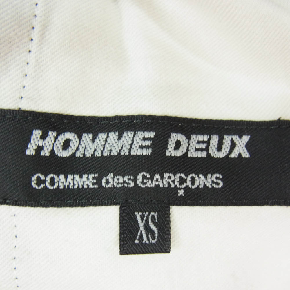 COMME des GARCONS HOMME DEUX コムデギャルソンオムドゥ AD2019 DD-P031 チェック テーパード ウール ウエストサイドゴム イージー スラックスパンツ グレー系 XS【中古】